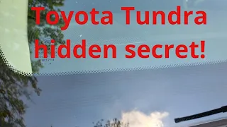 TOYOTA TUNDRA hidden secret, does your tundra has this? also,  TOYOTA SEQUOIA has it.