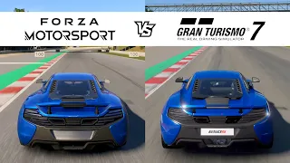 Forza Motorsport vs Gran Turismo 7 - McLaren 650S Coupé - FM8 vs GT7 Comparison