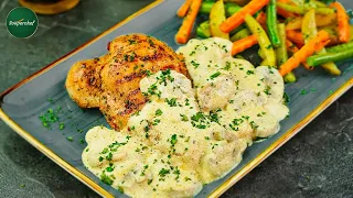 Chicken Steak With Mushroom Sauce - A Perfect Chicken Steak With Gravy