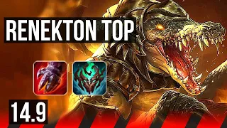 RENEKTON vs SION (TOP) | 12/1/9, 43k DMG, Legendary | EUW Master | 14.9