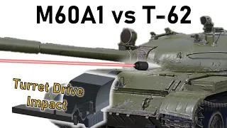 M60A1 vs T-62 TURRET DRIVE | 105mm M728 APDS | Weakspot Armour Piercing Simulation