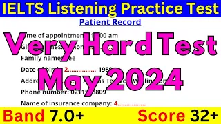 DIFFICULT IELTS LISTENING TEST FOR 04 & 09 MAY 2024 WITH ANSWER KEY 🔴 IELTS PREDICTION 🔴 IDP & BC