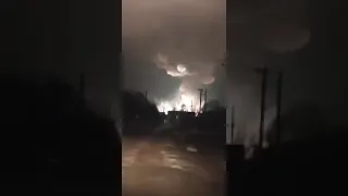 Взрыв у Теткино на заводе Белополье / Explosion near Tetkino at Belopolye factory