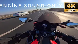 highway run 4k +300km Cbr1000rr akrapovic+ audi rs7 +mt09sp