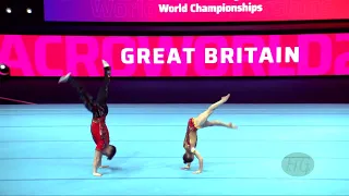 Great Britain (GBR) - 2022 Acrobatic Worlds, Baku (AZE) - Dynamic Qualification  Mixed Pair