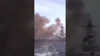 USS Missouri firing her guns. #shortvideo #shorts #navy #military