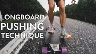 BEST LONGBOARD PUSHING TECHNIQUE (long distance)