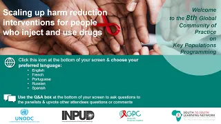 GPC KP CoP Webinar | Scaling Up Harm Reduction Interventions for People Who Inject & Use Drugs _2
