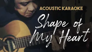 Sting - Shape of My Heart (Acoustic Guitar Karaoke Backing Track With Lyrics)