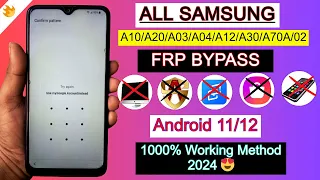 Samsung A10/A20/A03/A04/A12/A30/A70/A02 Frp Bypass 🔥 | New Samsung Google Account Remove Without Pc