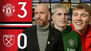 Ten Hag, Hojlund & Garnacho Are Happy! 😁 | Man Utd 3-0 West Ham | Post-Match Reaction