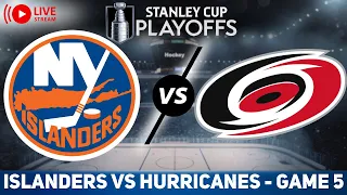 New York Islanders vs Carolina Hurricanes GAME 5 LIVE GAME REACTION & PLAY-BY-PLAY | NHL Live stream