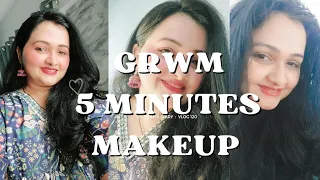 GRWM | 5 minutes very easy and Simple makeup|For collage girls |#beauty #makeup #fashion #grwm