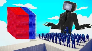 100x TV MAN + 1x LARGE TV MAN vs EVERY GOD | Totally Accurate Battle Simulator