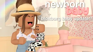 REALISTIC Mom and Newborn Baby Routine (BLOXBURG BABY UPDATE!!)| Bloxburg Roleplay