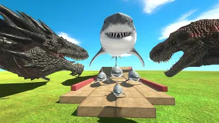 [White Shark Challenge ] Fantasy VS Dinosaurs - Animal Revolt Battle Simulator