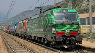 TRENI IN TRANSITO SULLA LINEA DEL BRENNERO ALLA STAZIONE DI DOMEGLIARA!