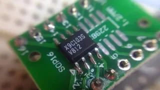 Digital potentiometer X9C103 and Arduino