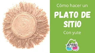 INDIVIDUAL O PLATO DE SITIO DE YUTE reciclado