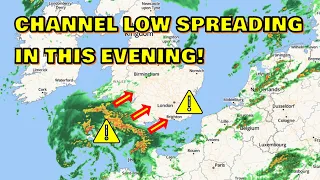 Channel Low Spreading in this Evening, before Northerly Wind Takes Over - 20th October 2021