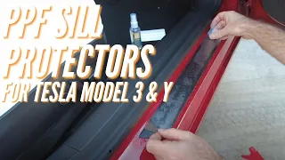 PPF Front Door Sill Protectors for Tesla Model 3 & Y