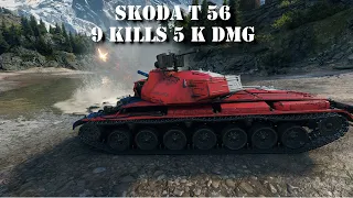 Skoda T 56 Gameplay World of Tanks 9 kills 5 k DMG