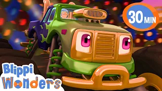 Monster Truck | Blippi Wonders Fun Cartoons | Moonbug Kids Cartoon Adventure