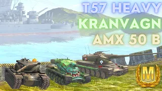 AMX 50 B vs  T57 HEAVY vs KRANVAGN ∞ 7K Damage ∞ High Caliber ∞ 3 Ace Tanker ∞ World of Tanks Blitz