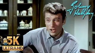 Johnny Hallyday AI 5K Colorized Restored - Retiens La Nuit (1962)