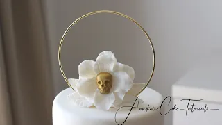 Til death do us part cake topper | Floral hoop cake topper