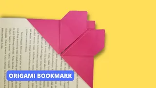 Easy Origami Heart Corner Bookmark