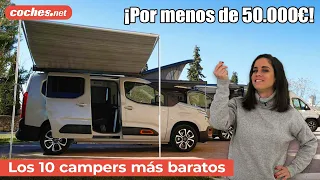 Los 10 CAMPERS más baratos | Análisis / Reportaje / Review en español | coches.net