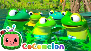 Five Little Speckled Frogs | Lellobee by CoComelon | Sing Along | Nursery Rhymes and Songs for Kids