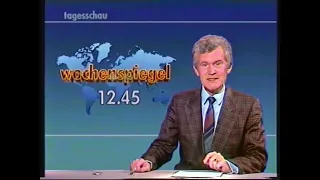 ARD - letzte Tagesschau, Nachtgedanken, Programmtafeln und Sendeschluss (22.11.1986)
