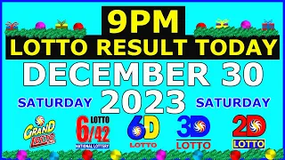 9pm Lotto Result Today December 30 2023 (Saturday)