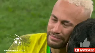 Neymar chora após eliminação do Brasil. Não bateu pênalti decisivo 😱