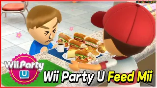 Wii Party U Feed Mii gameplay 🎵 (Play movies) Guest B vs Guest C vs Guest D vs Guest E  AlexGamingTV