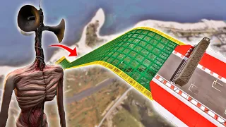 TESTANDO CARROS na MEGA RAMPA do GTA 5 ! Siren Head