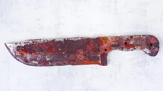 Restoration Rusty Big Bowie Knife