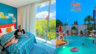 Universal's Cabana Bay Beach Resort 2022! Room Tour, Lazy River, Galaxy Bowl, Bayliner Diner & More!