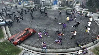 GTA 5 - Los Santos Police Department and NOOSE VS Ballas (NPC Battles)