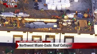 Miami-Dade Fire Rescue rescues 2 after roof collapse