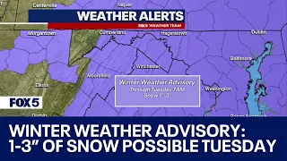 Winter Weather Advisory: More snow coming to DMV Tuesday