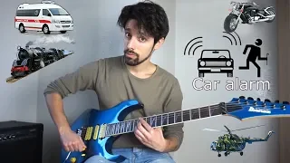 City sounds on guitar