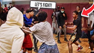 HUGE FIGHT BREAKS OUT…. CRAZIEST GYM TAKEOVER EVER! (5v5 Basketball)