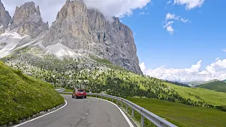 4K Dolomites Drive Sella Pass & Gardena Pass [Remake]