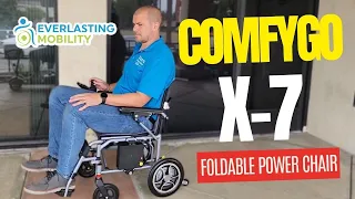 ComfyGo X-7 Lightweight Foldable Electric Wheelchair [2024]