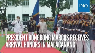 President Bongbong Marcos receives arrival honors in Malacañang