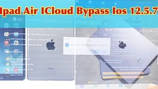 Ipad Air 1 ios 12.5.7 Hello Screen Bypass / ipad Air Jailbreak and ICloud Bypass with Unlock Tool /