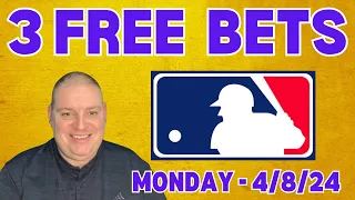 Monday 3 MLB Picks & Free Betting Predictions - 4/8/24 l Picks & Parlays l #mlbbets